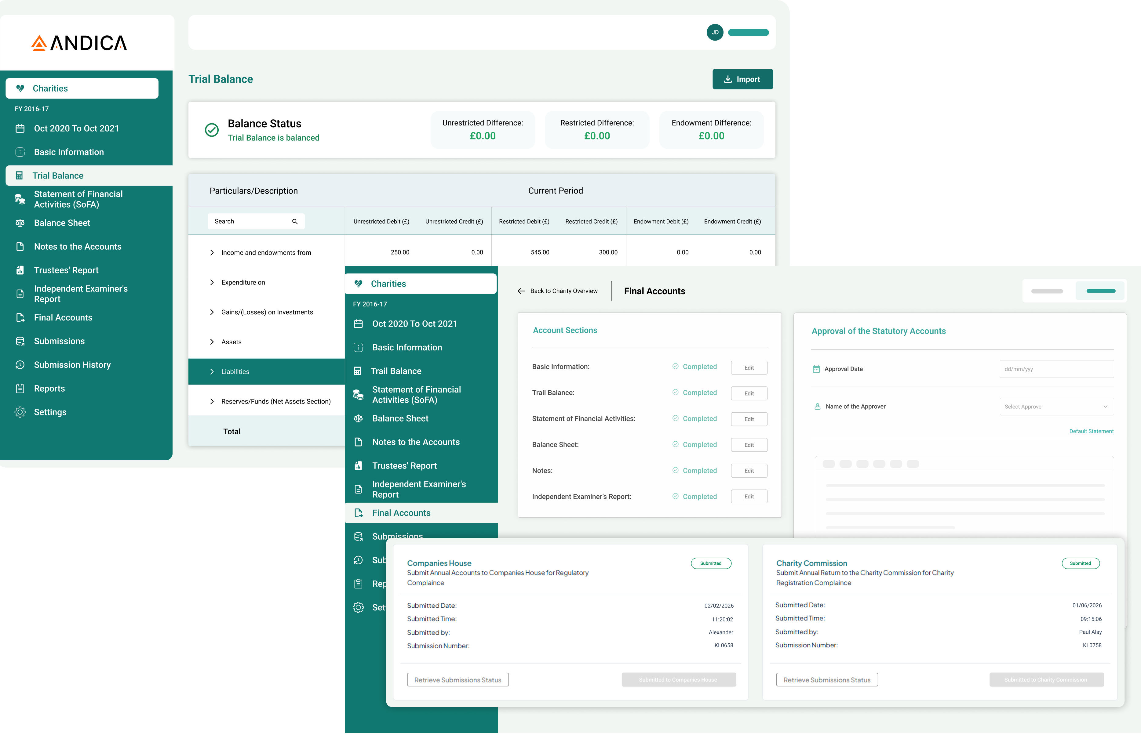 Andica Charity Accounts Software