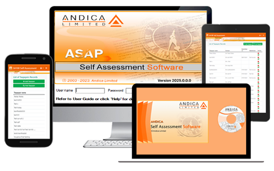 Andica Self Assessment Tax Returns Software 2024-2025