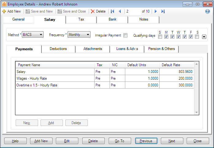 Andica Payroll desktop