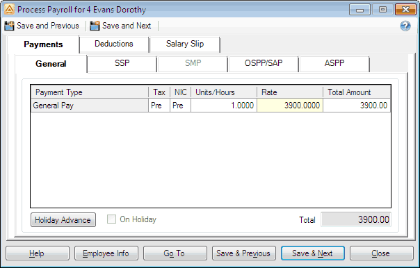 Andica Payroll software Employee details salaries payments.