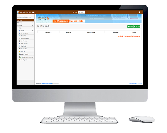 Andica SA900 Trust and Estate Tax Returns Software
